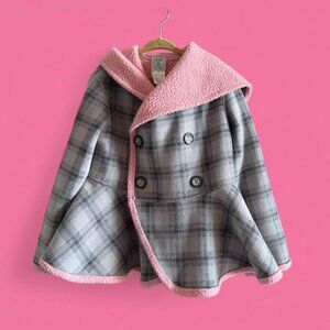 Little Girls Mack & Co‎ Plaid Flannel Ruffle Front Jacket-Size 4T